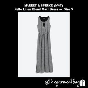 MARKET & SPRUCE Nelle Linen Blend Maxi Dress (NWT) - Size S